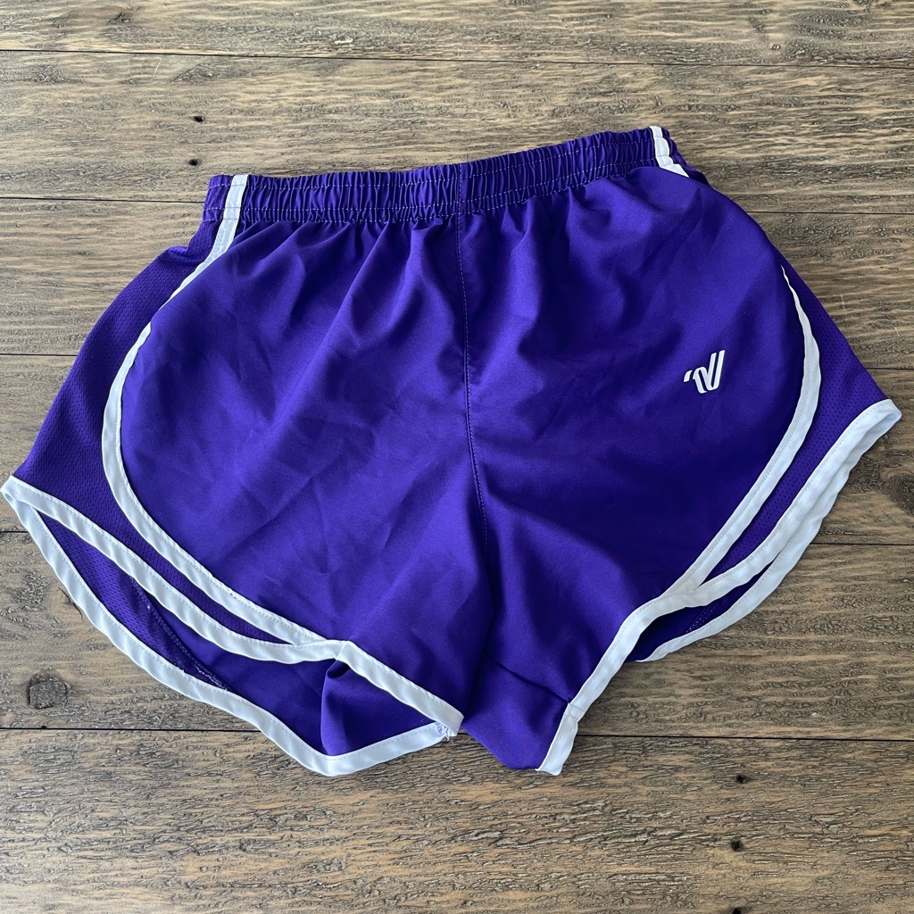 Varsity Purple Athletic Shorts, Size Xs Womens
